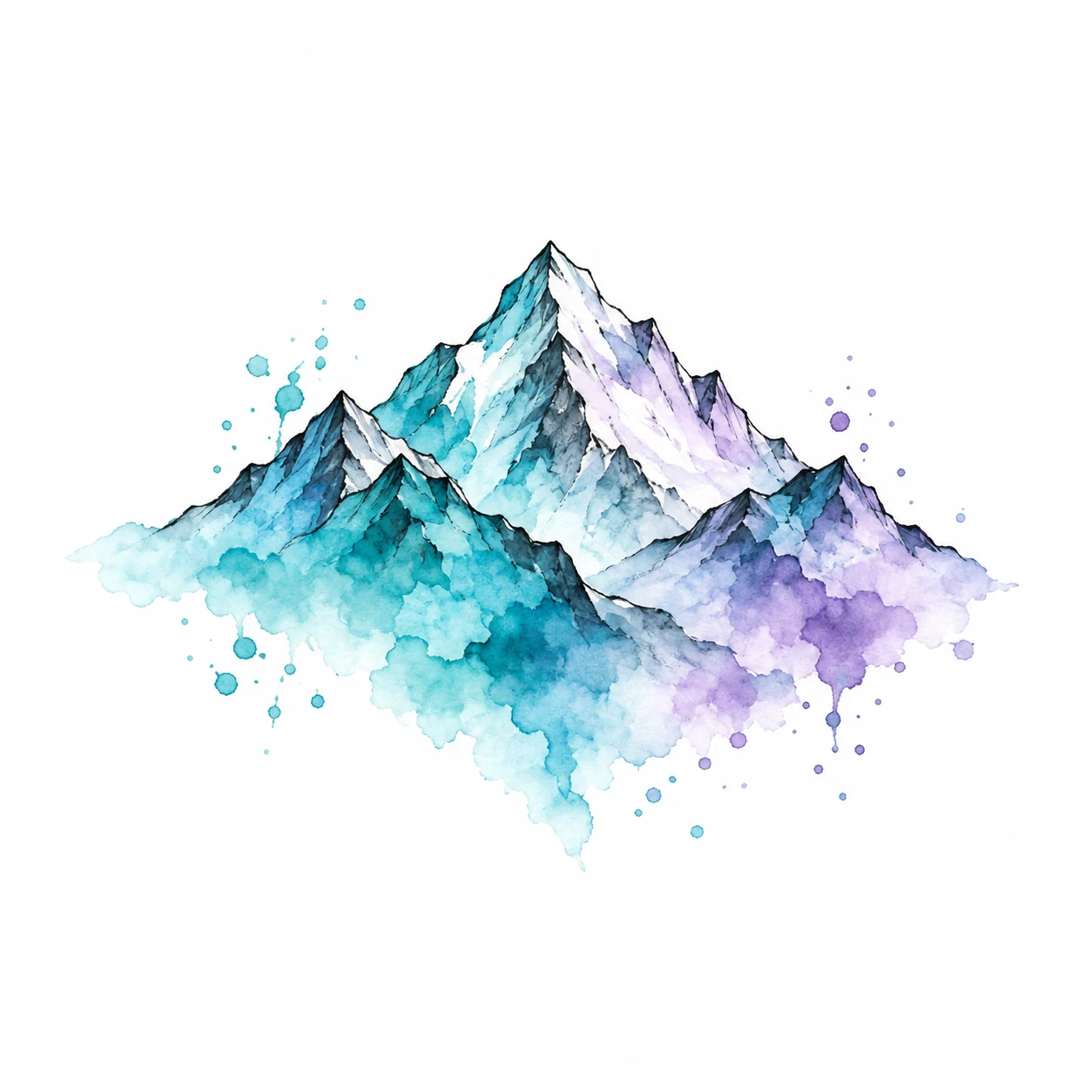 Watercolor peaks